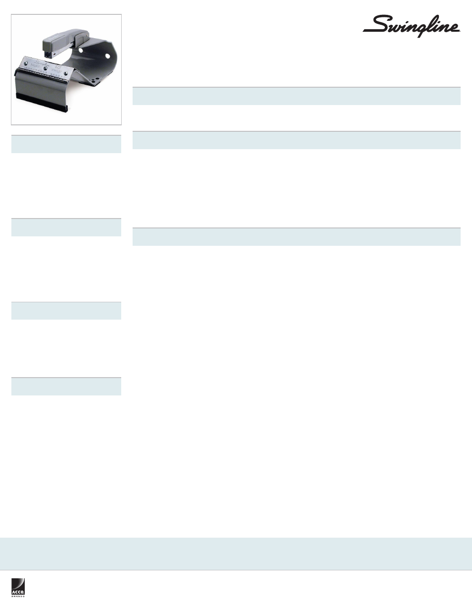 Swingline Saddle Stapler, Center-stitch User Manual | 1 page