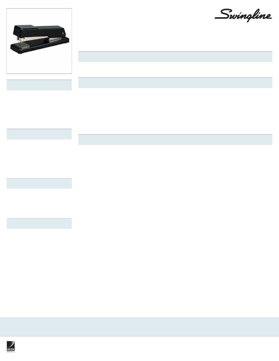 Swingline Compact Desk Stapler User Manual | 1 page