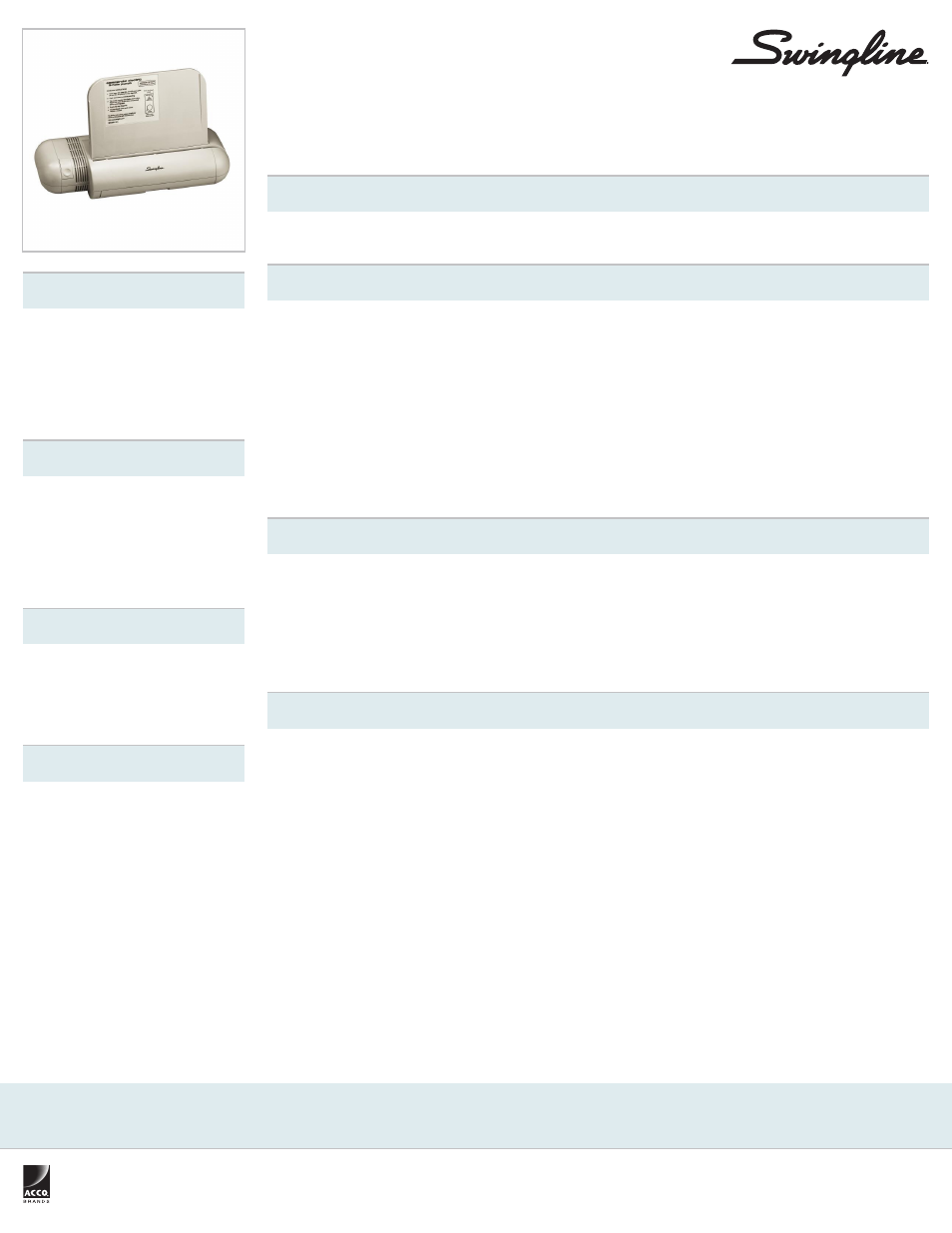 Swingline Commercial Electric Punch, 3 Holes, 8 1_2" Centers, 28 Sheets User Manual | 1 page