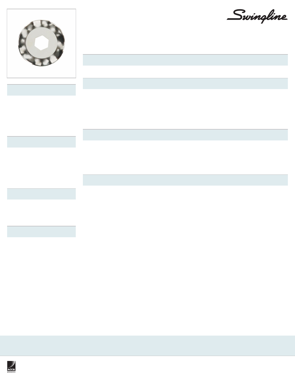 Swingline SmartCut Pro Replacement Blade, Wave Cut Style User Manual | 1 page