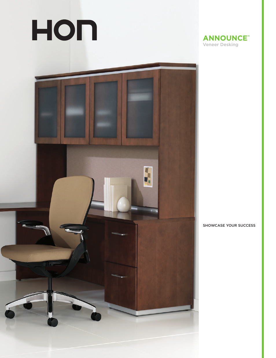 HON Announce Veneer Desking User Manual | 3 pages