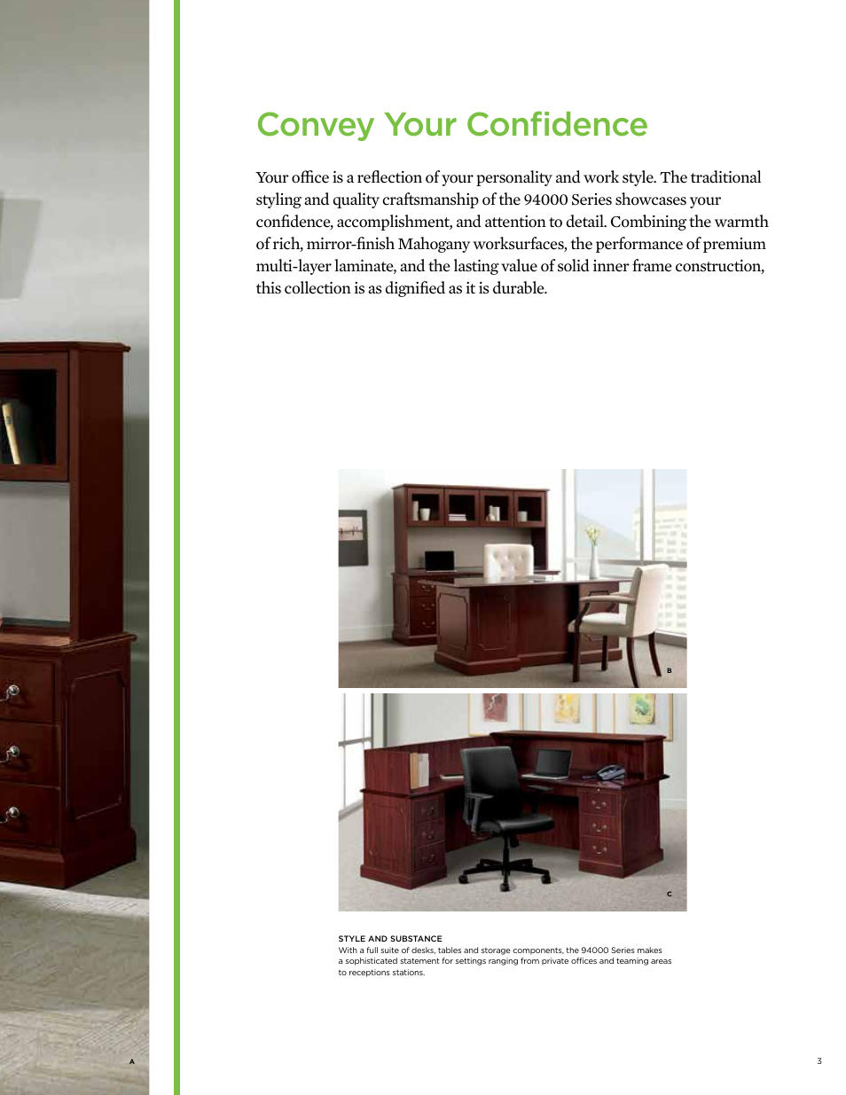 Convey your confidence | HON 94000 Series User Manual | Page 3 / 8