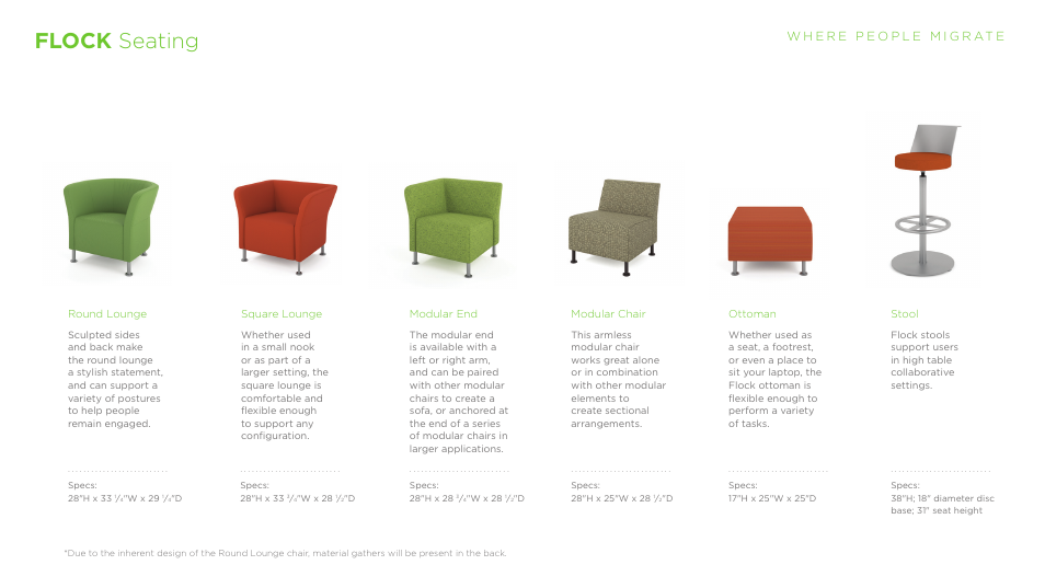 Flock seating | HON Flock Collaborative Solutions User Manual | Page 12 / 18