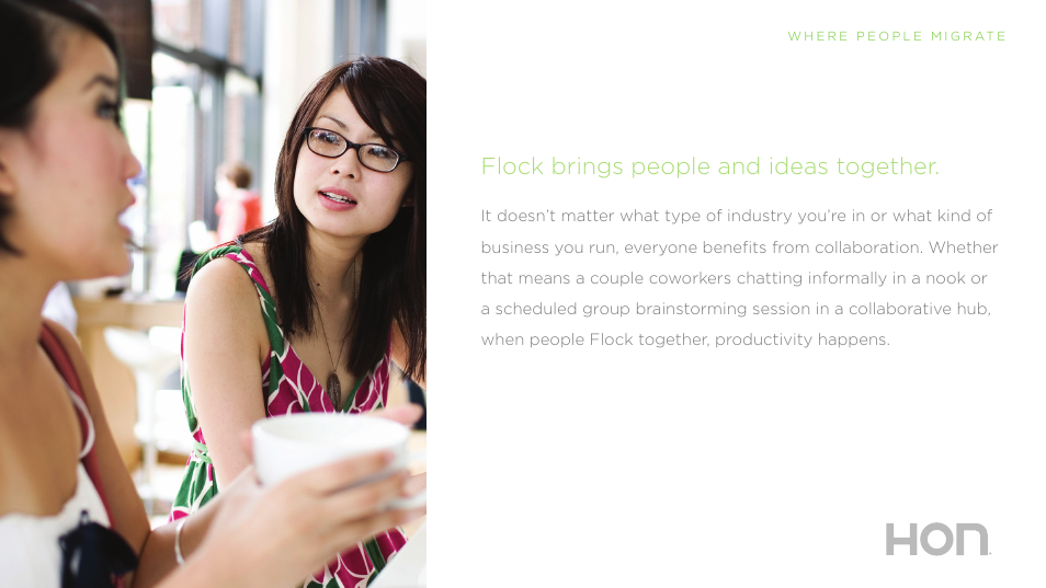 Flock brings people and ideas together | HON Flock Collaborative Solutions User Manual | Page 17 / 18