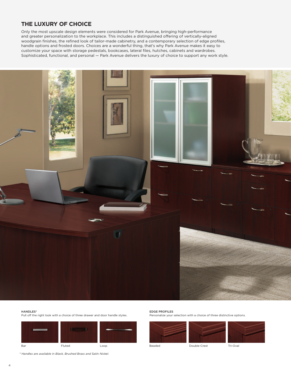 The luxury of choice | HON Park Avenue Collection Laminate Desking User Manual | Page 4 / 8