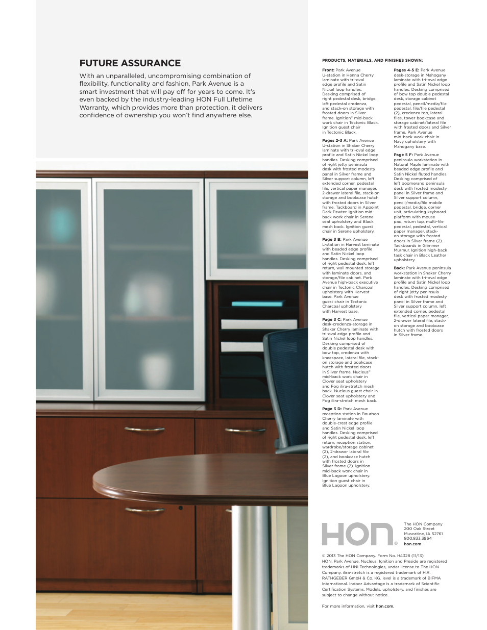 Future assurance | HON Park Avenue Collection Laminate Desking User Manual | Page 8 / 8