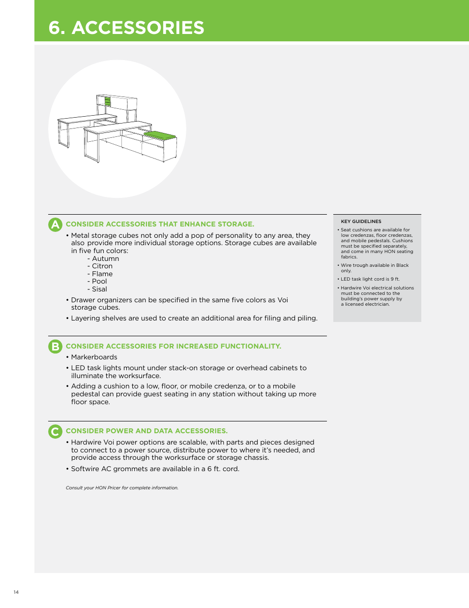 Accessories | HON Voi User Manual | Page 14 / 28