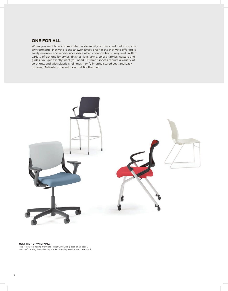 One for all | HON Motivate Seating & Tables User Manual | Page 6 / 8