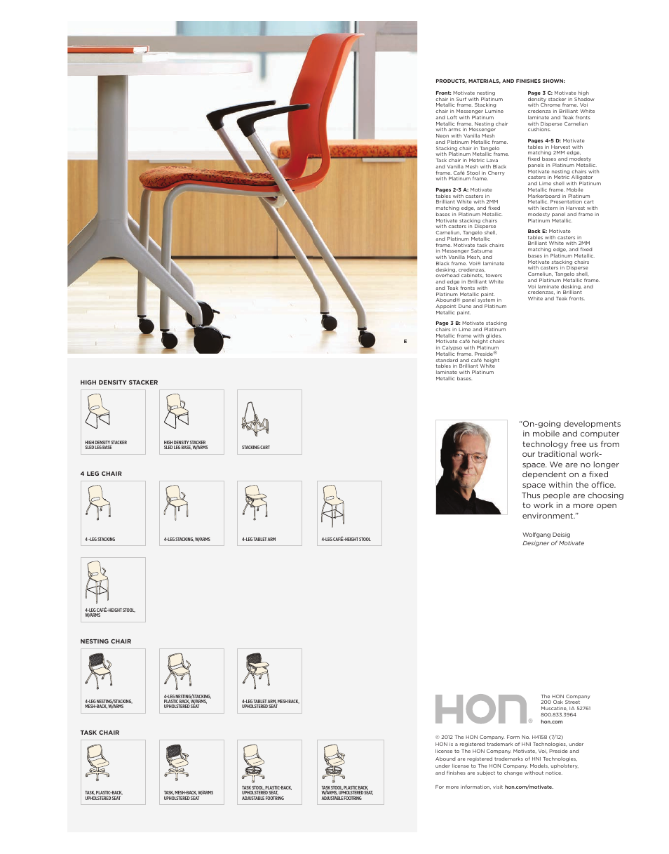 HON Motivate Seating & Tables User Manual | Page 8 / 8