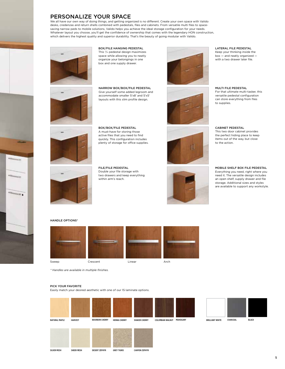Personalize your space | HON Valido User Manual | Page 5 / 8