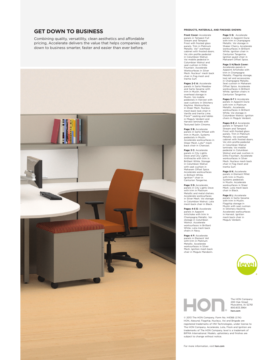 Get down to business | HON Accelerate User Manual | Page 12 / 12