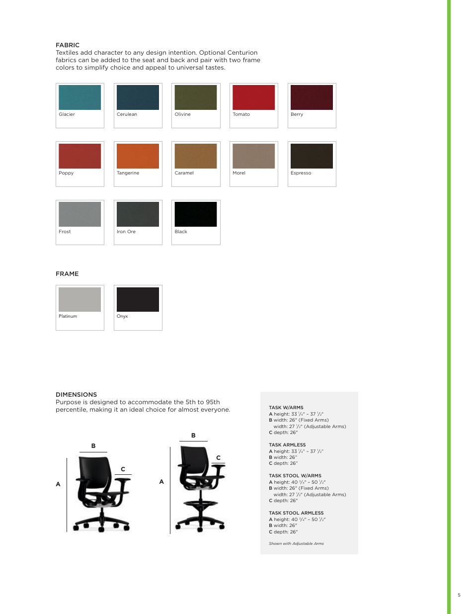 Frame, Ab c | HON Purpose User Manual | Page 5 / 8