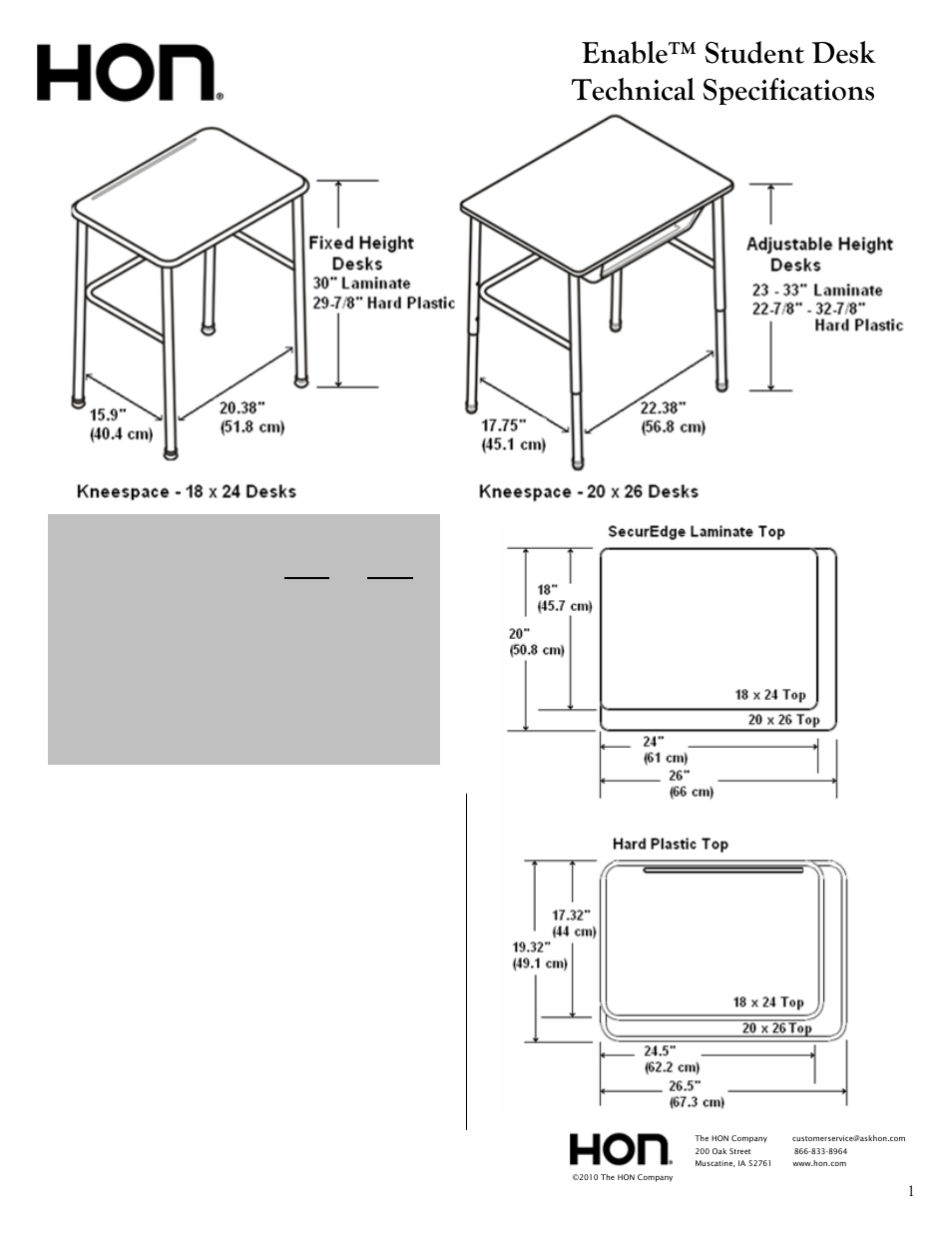 HON Enable User Manual | 3 pages