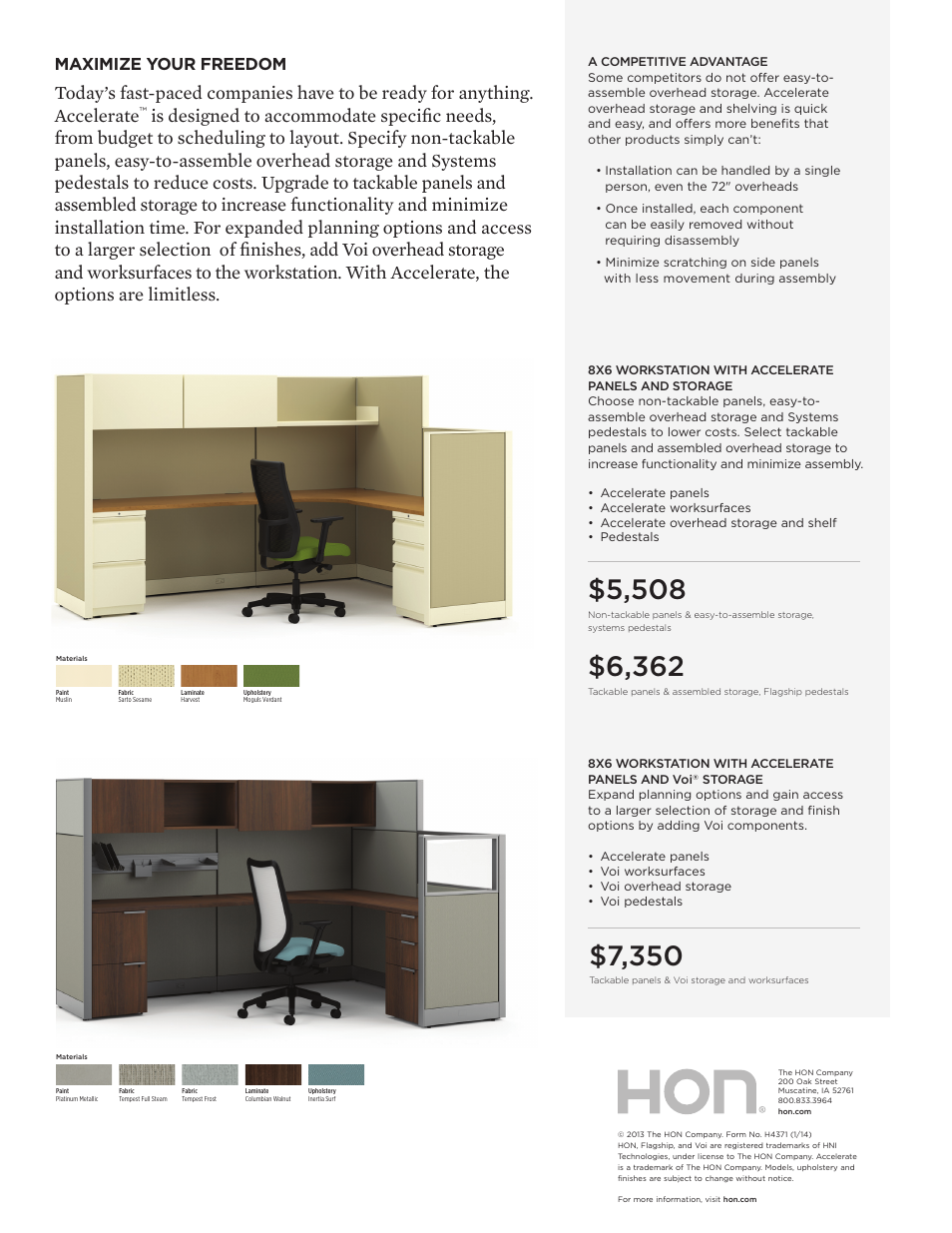 Maximize your freedom | HON Accelerate User Manual | Page 2 / 2