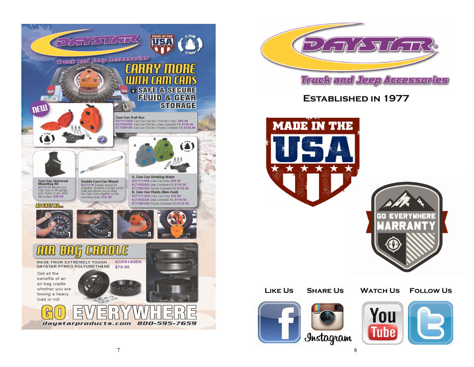 Established in 1977 | Daystar KJ71043BK User Manual | Page 4 / 4