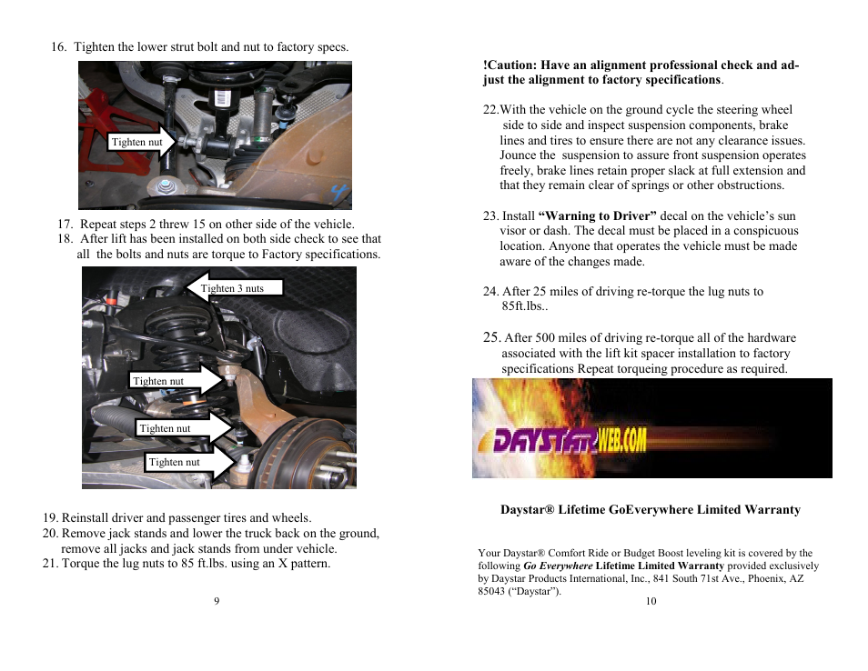 Daystar KF09124BK User Manual | Page 5 / 6