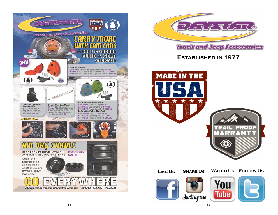 Established in 1977 | Daystar KJ71042BK User Manual | Page 6 / 6