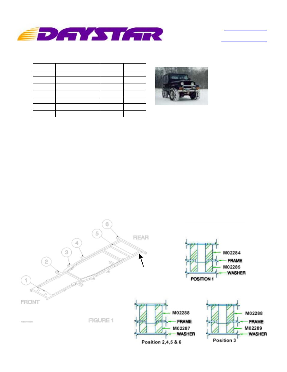 Daystar KJ04002BK User Manual | 2 pages