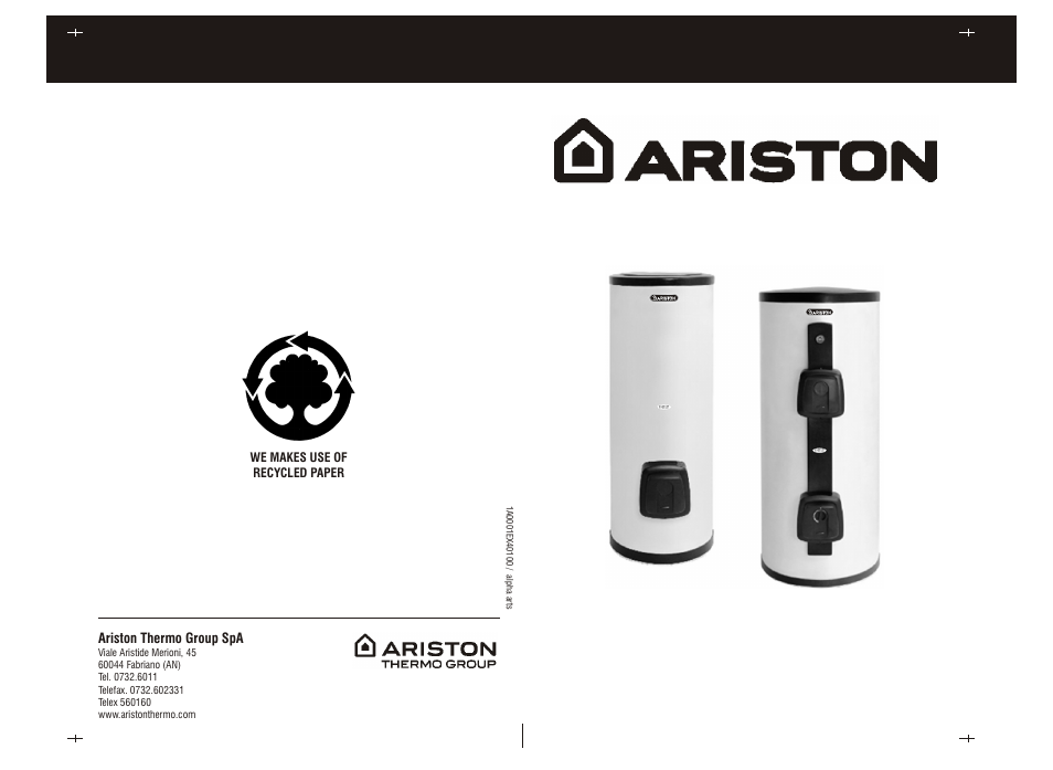 Ariston PLATINUM INDUSTRIAL User Manual | 25 pages