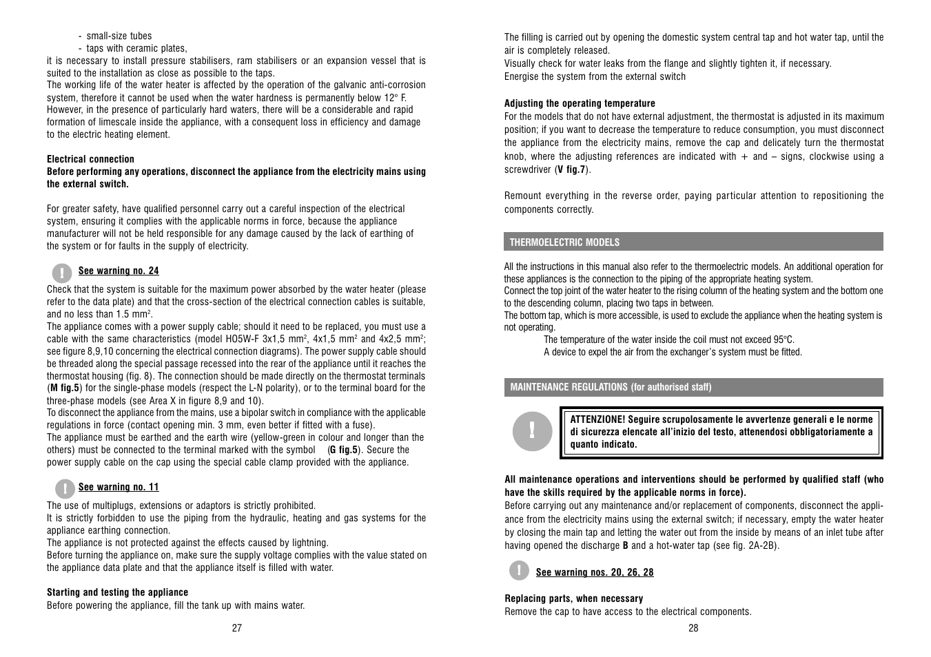 Ariston PLATINUM INDUSTRIAL User Manual | Page 15 / 25