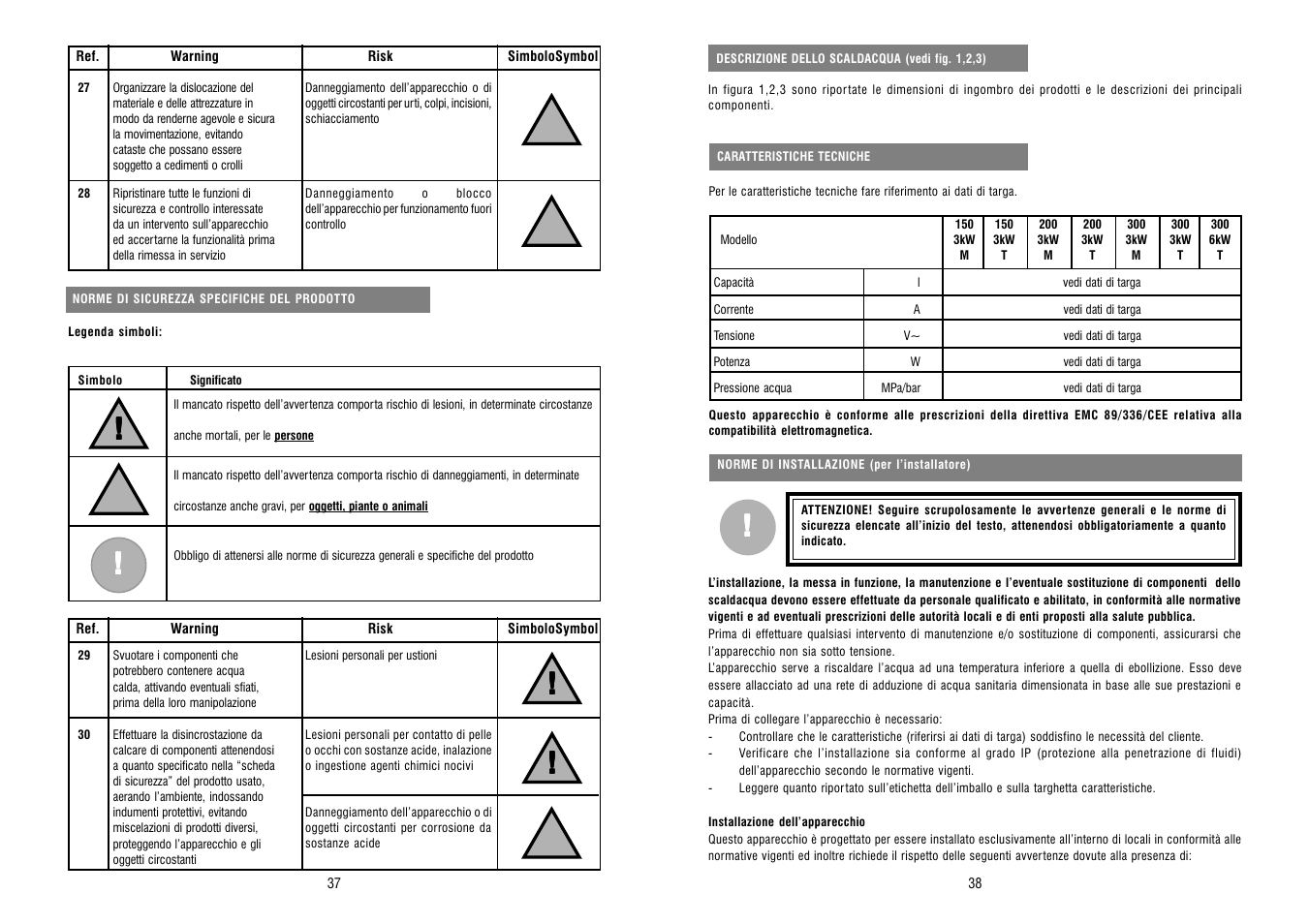 Ariston PLATINUM INDUSTRIAL User Manual | Page 20 / 25