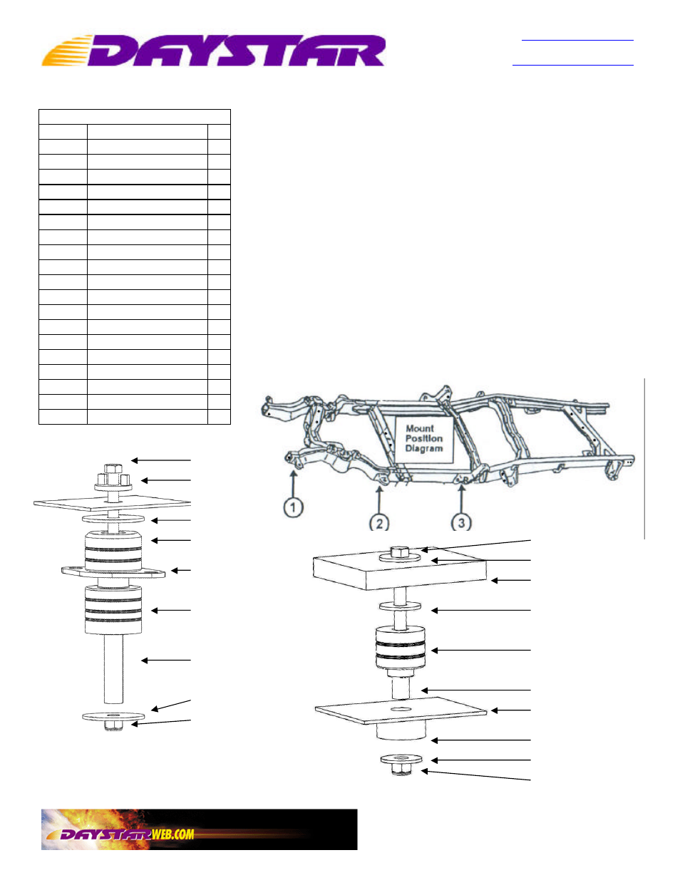 Daystar KT09119BK User Manual | 2 pages