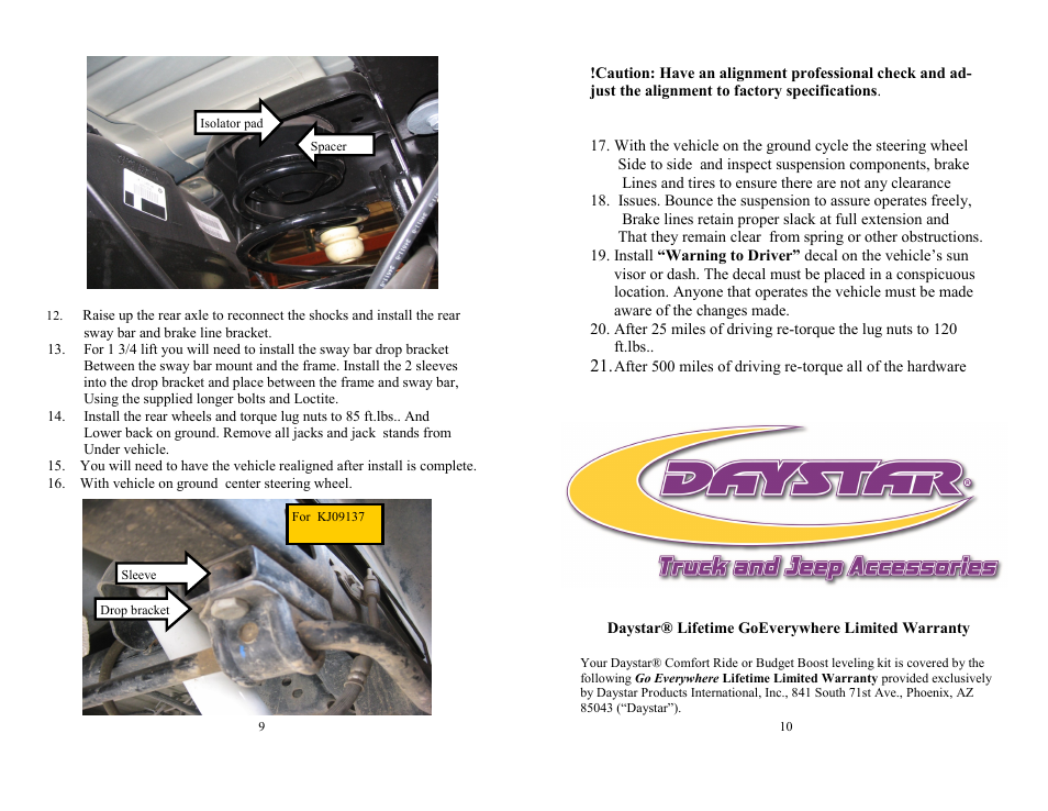 Daystar KJ09137BK User Manual | Page 5 / 6