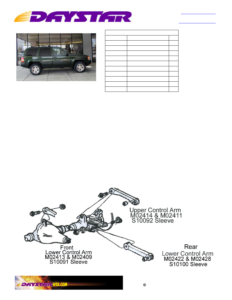 Daystar KJ03003BK User Manual | 1 page