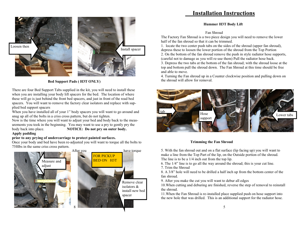 Installation instructions | Daystar KG04501BK User Manual | Page 5 / 6