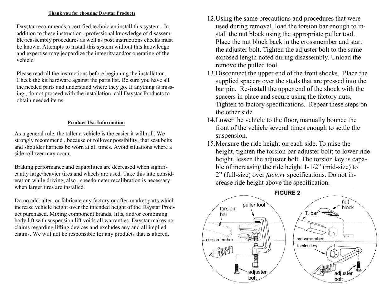 Daystar KG09123 User Manual | Page 2 / 4