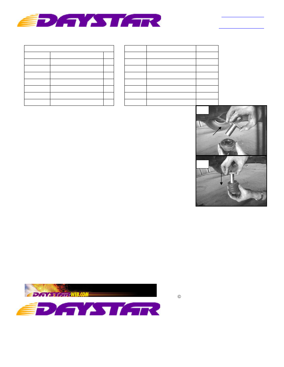 Daystar KJ04505BK User Manual | 2 pages