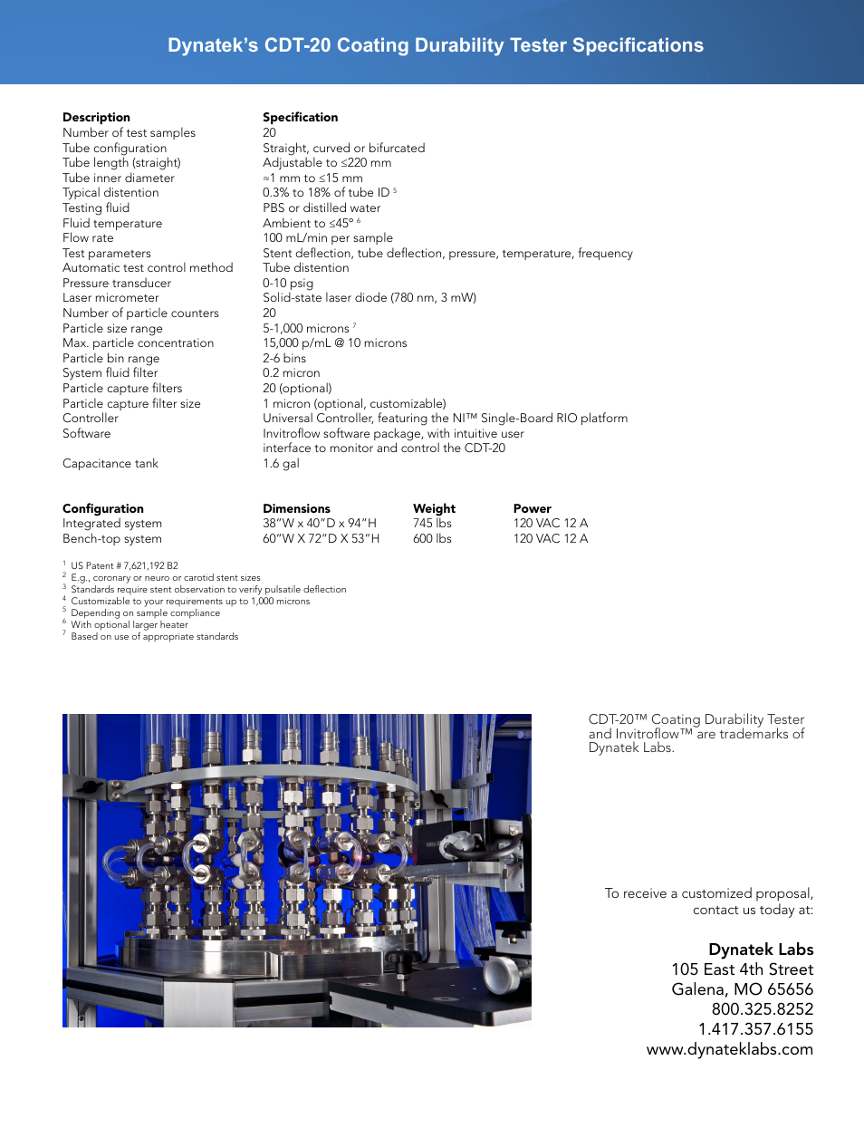 Dynatek Labs CDT-20 User Manual | Page 4 / 4