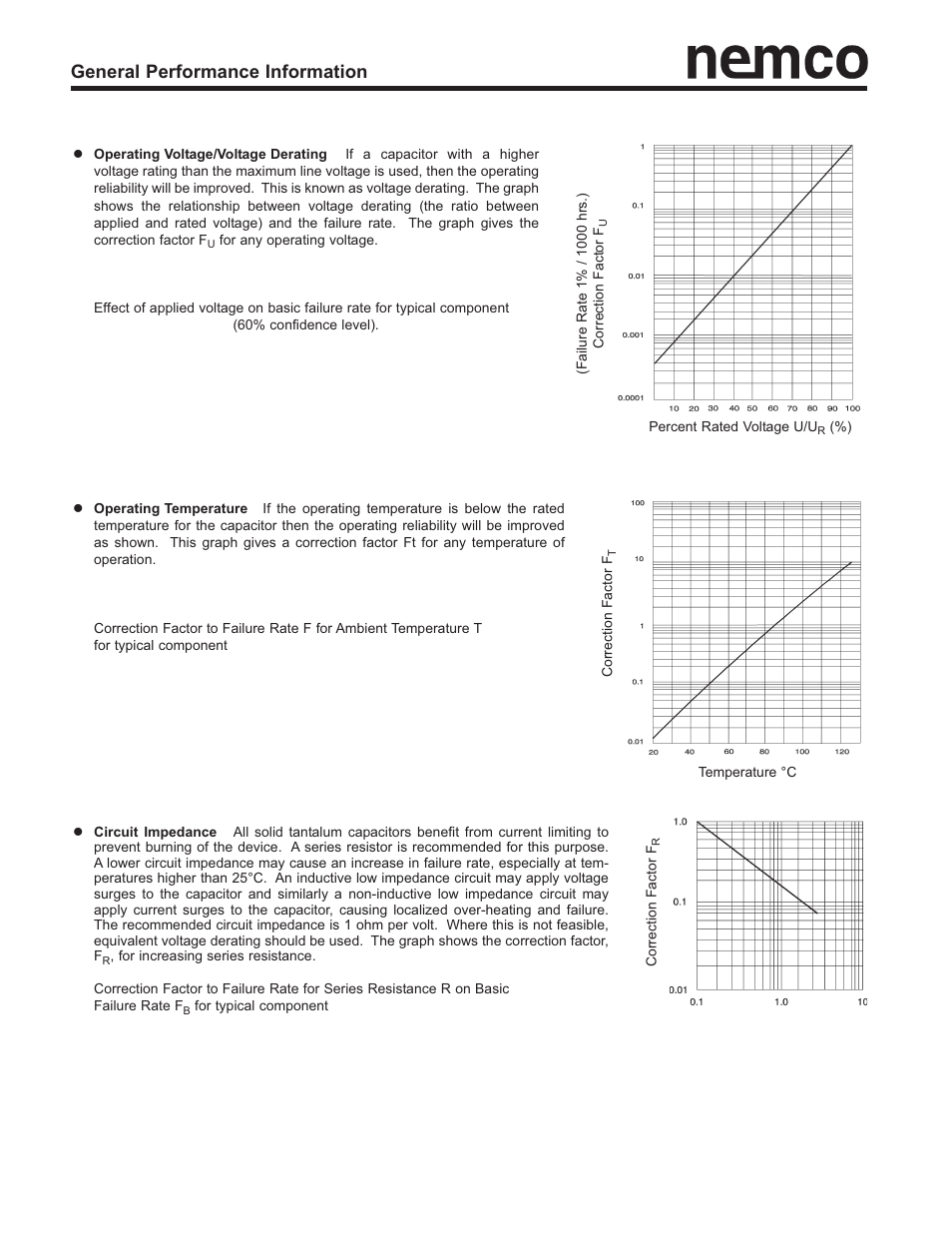 General performance information | Nemco Electronics Performance Info User Manual | Page 9 / 12