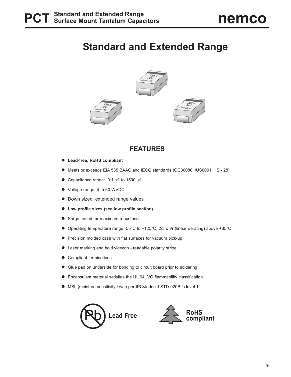 Nemco, Standard and extended range | Nemco Electronics Full Catalog User Manual | Page 9 / 40