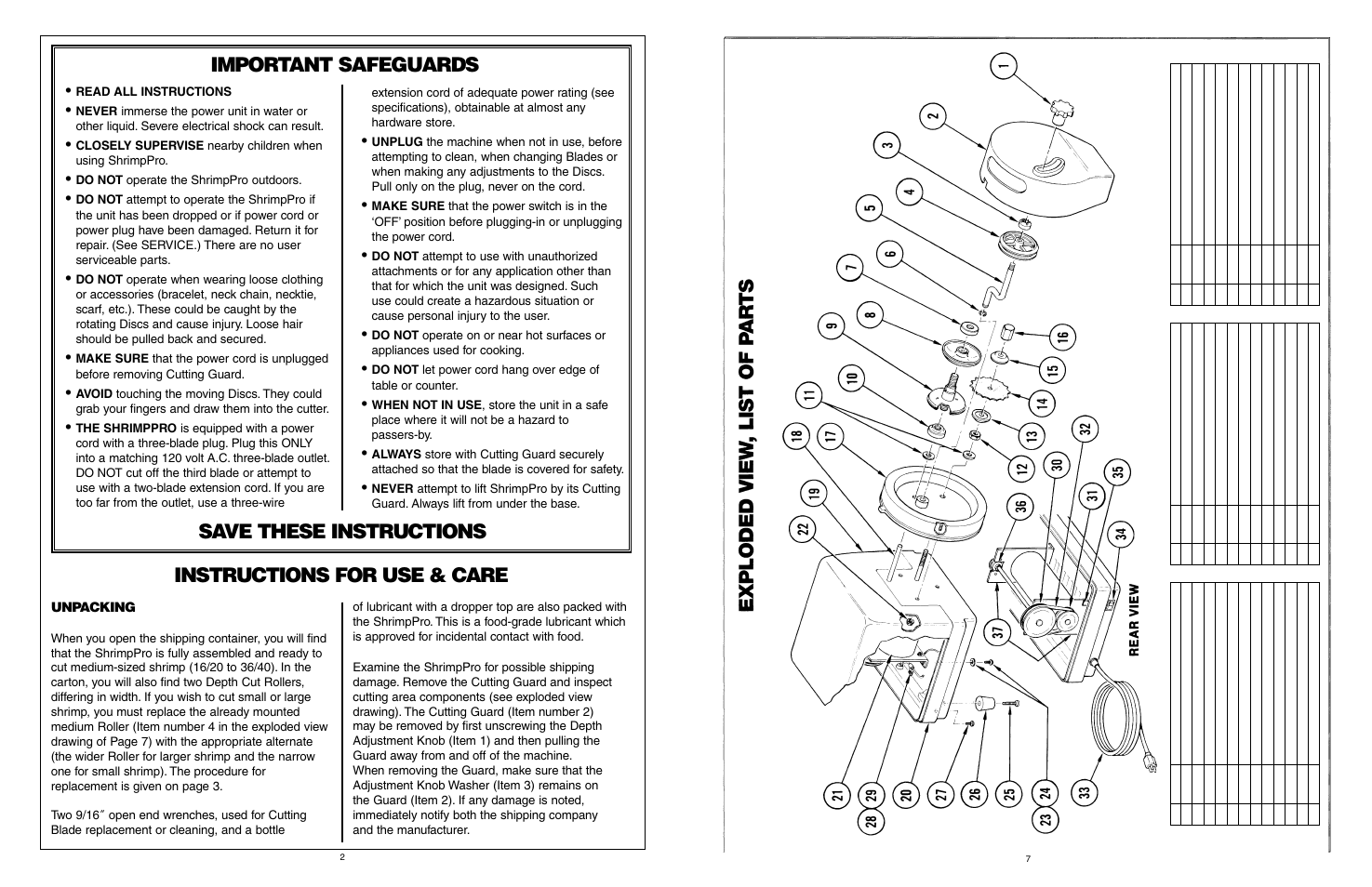 Unpacking | Nemco Food Equipment ShrimpPro 2000 - Operations Manual User Manual | Page 2 / 4