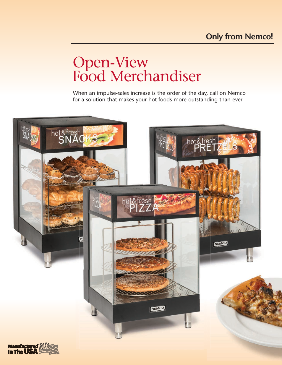 Nemco Food Equipment Open-View Merchandsiers - Spec Sheet User Manual | 2 pages