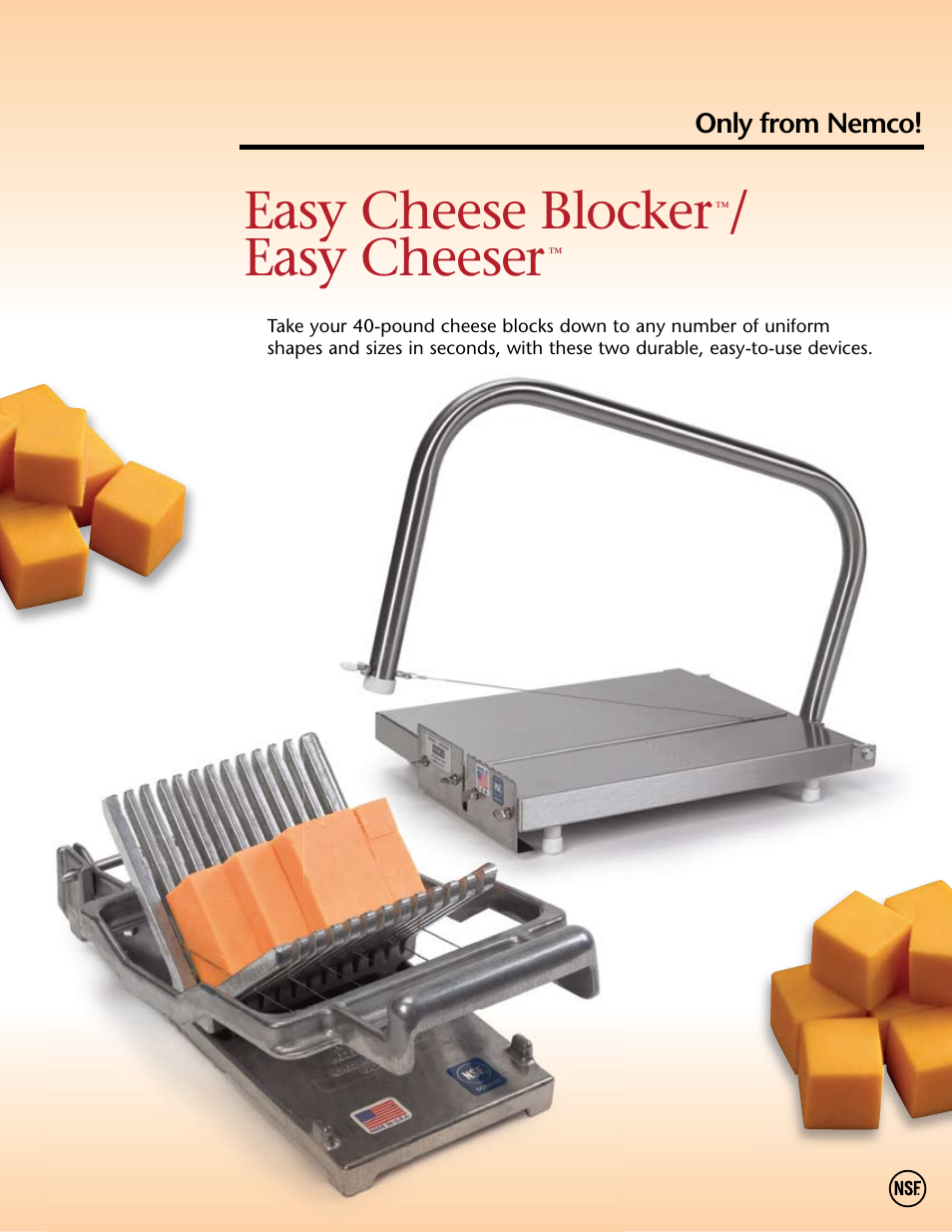 Nemco Food Equipment Easy Cheeser - Spec Sheet User Manual | 2 pages