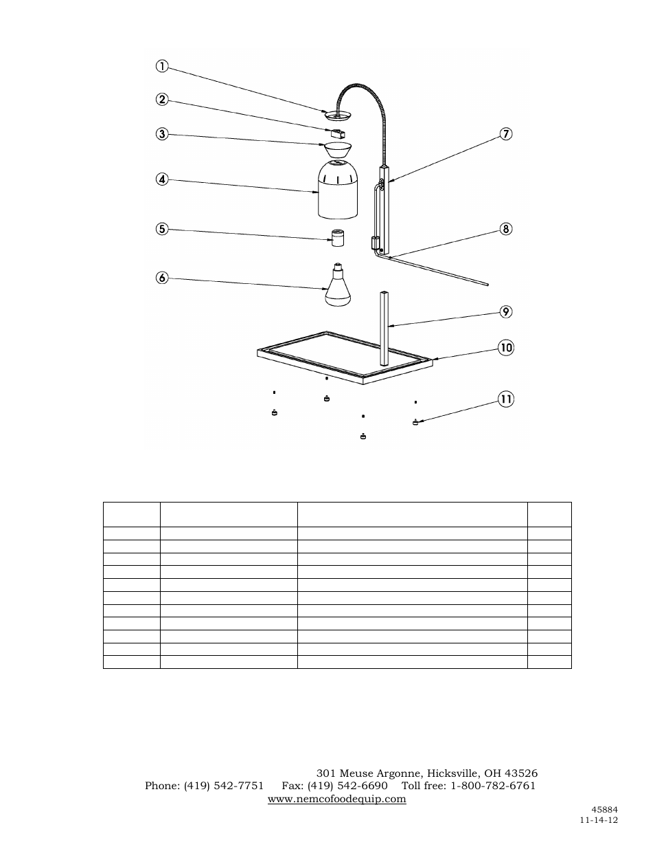 Nemco Food Equipment Carving Station Bulb Warmers 6015-DP - Operations Manual User Manual | Page 2 / 2