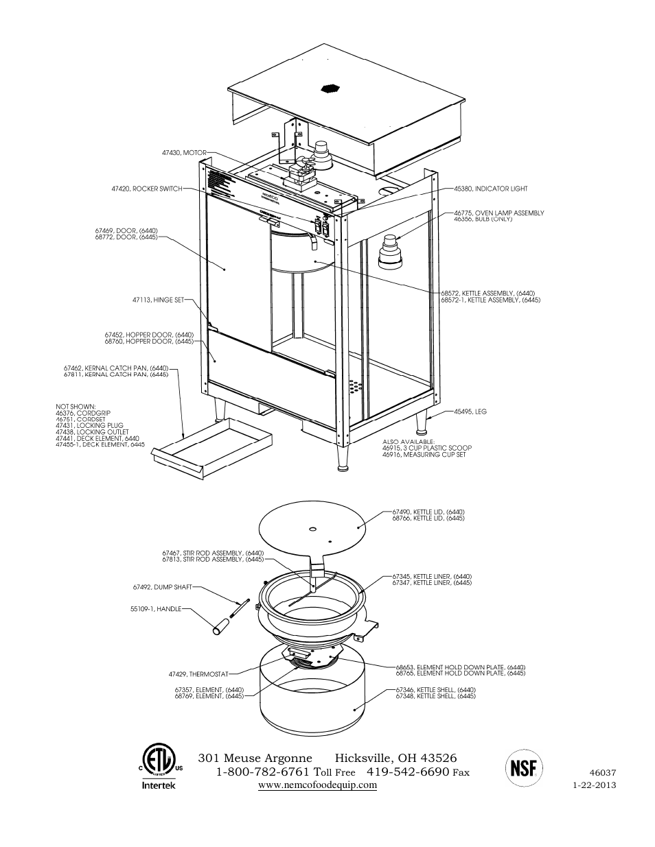 Nemco Food Equipment Popcorn Popper User Manual | Page 2 / 2