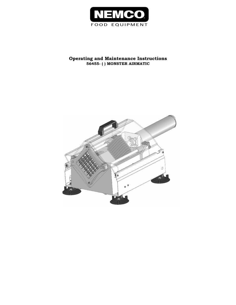 Nemco Food Equipment Monster Airmatic FryKutter - Operations Manual User Manual | 4 pages