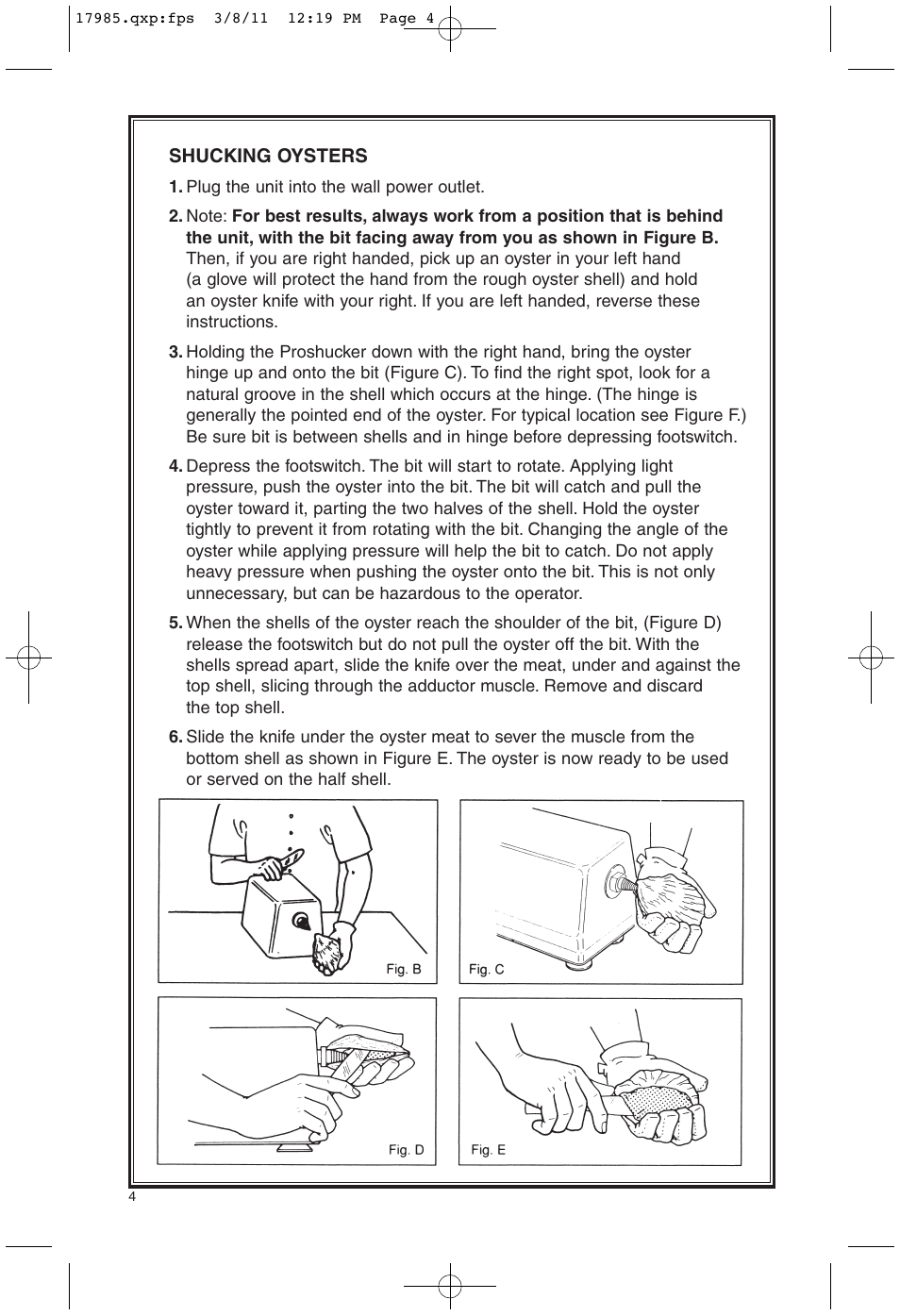Nemco Food Equipment ProShucker Power Shell Separator - Operations Manual User Manual | Page 4 / 8