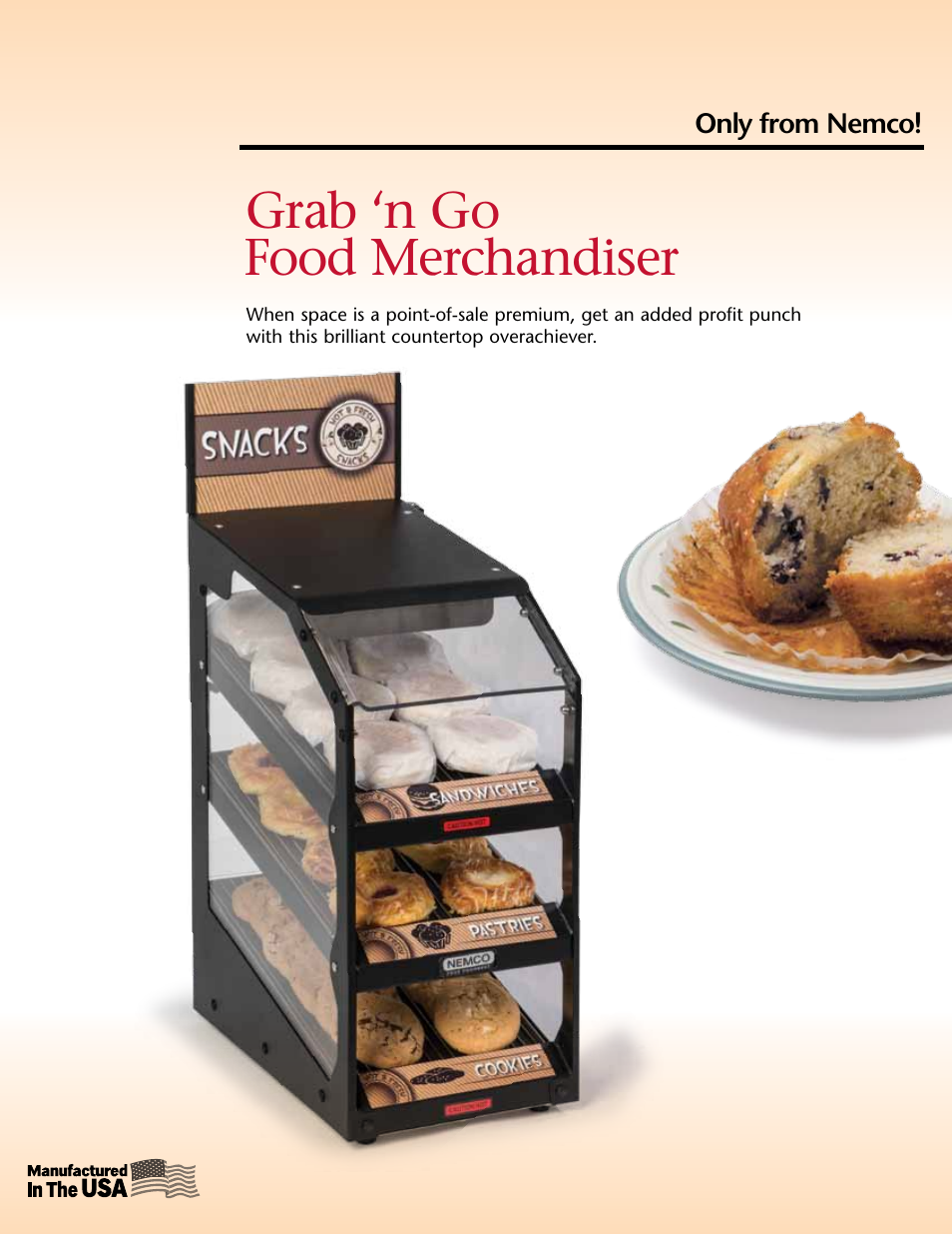 Nemco Food Equipment Grab 'n Go Food Merchandiser - Spec Sheet User Manual | 2 pages