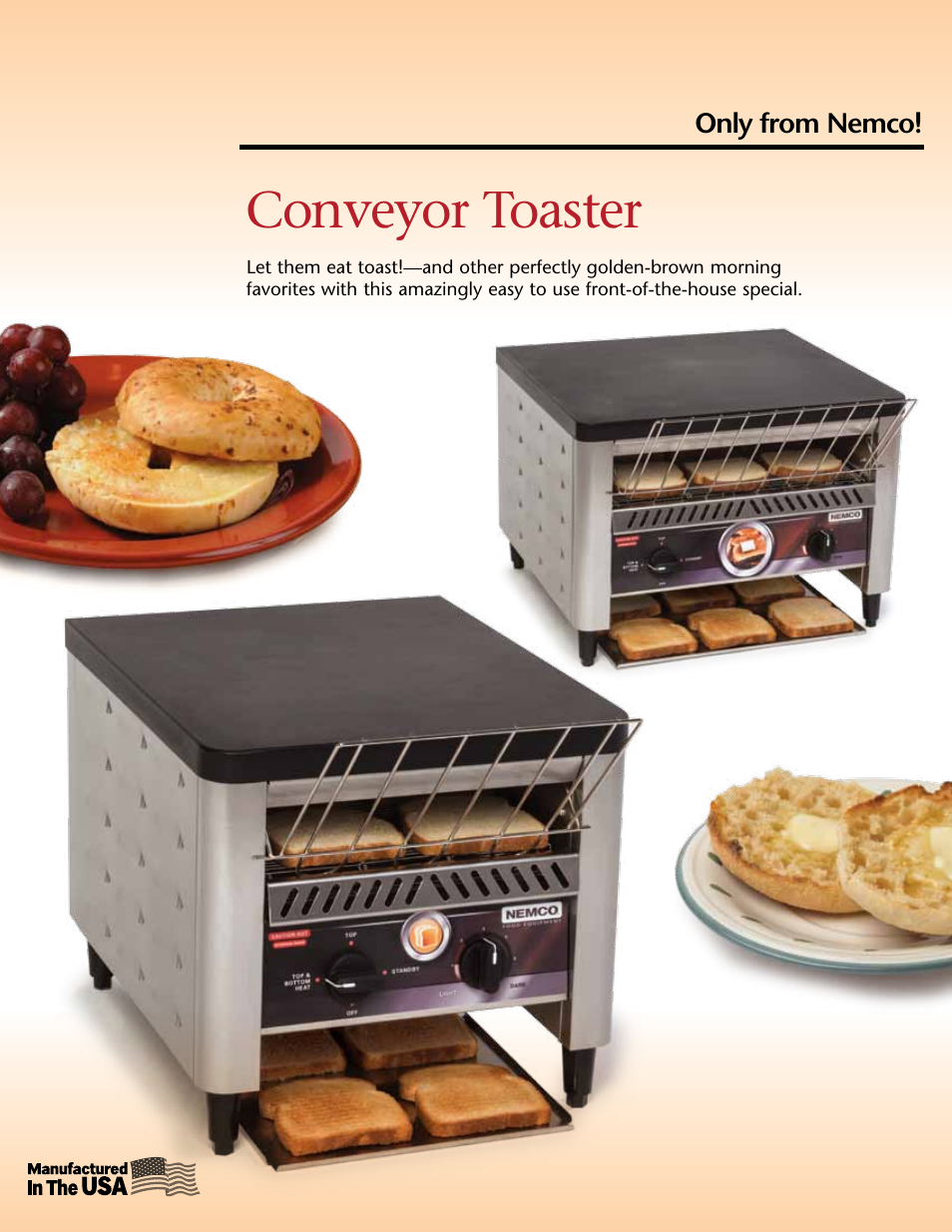 Nemco Food Equipment Countertop Toasters - Spec Sheet User Manual | 2 pages