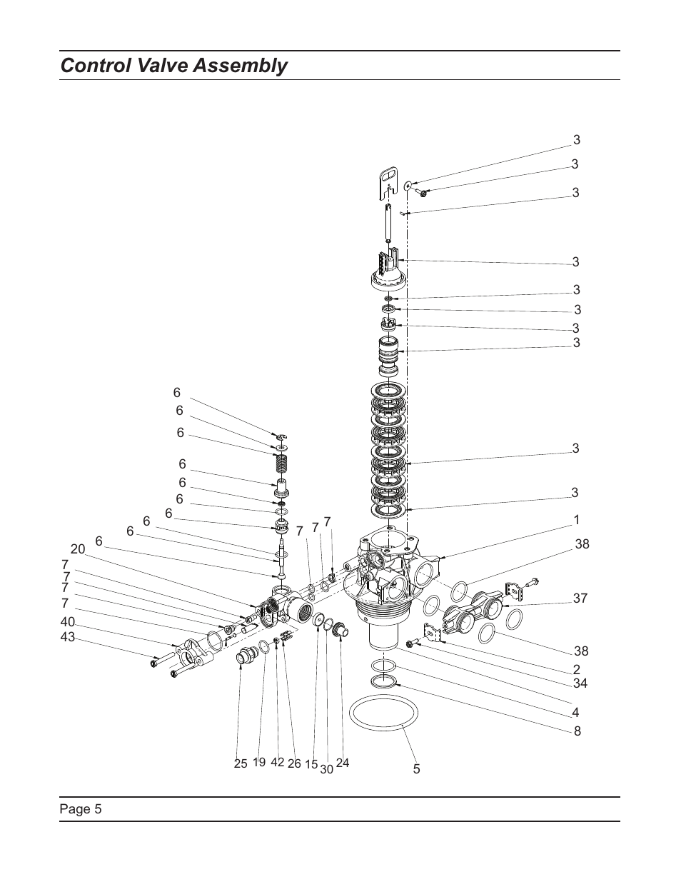 Control valve assembly | Peerless Water 30 FME-XTR Series - Service-Owners Manual User Manual | Page 6 / 14
