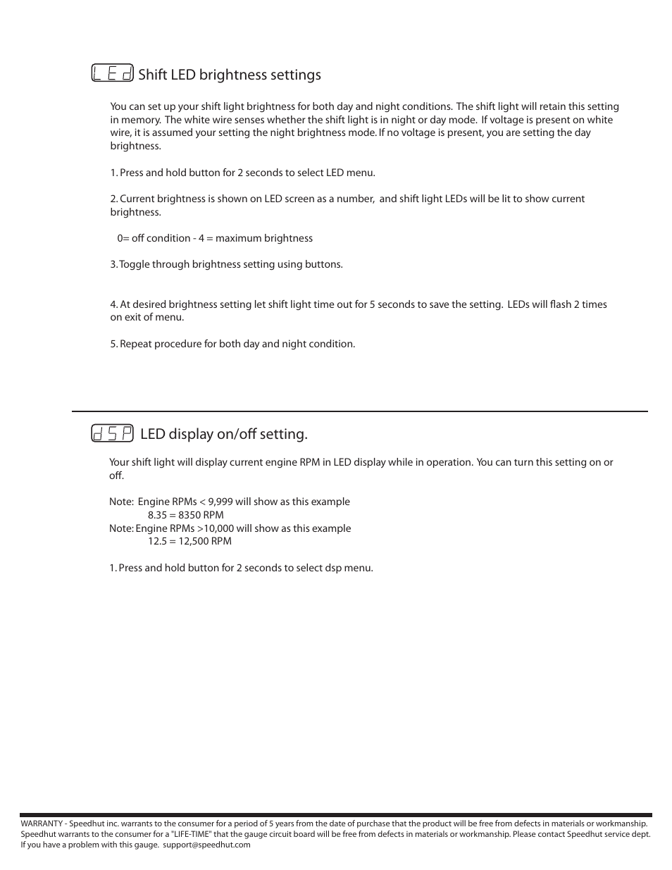 Speedhut SST Shift-Light User Manual | Page 3 / 3