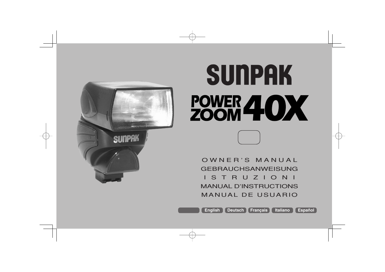 Sunpak PZ40X SO User Manual | 11 pages