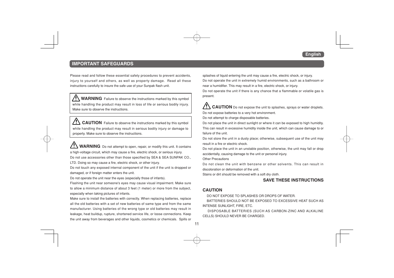 Sunpak PZ40X SO User Manual | Page 2 / 11