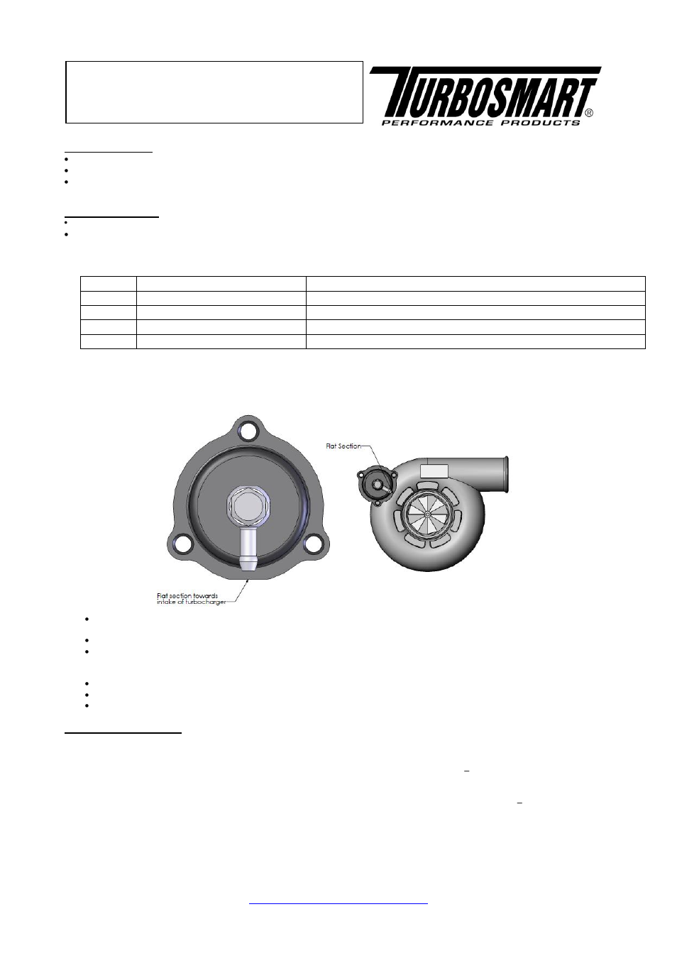 Turbosmart BLOW OFF VALVES - Plumb Back BOV Borg Warner_KKK – Kompact User Manual | 2 pages