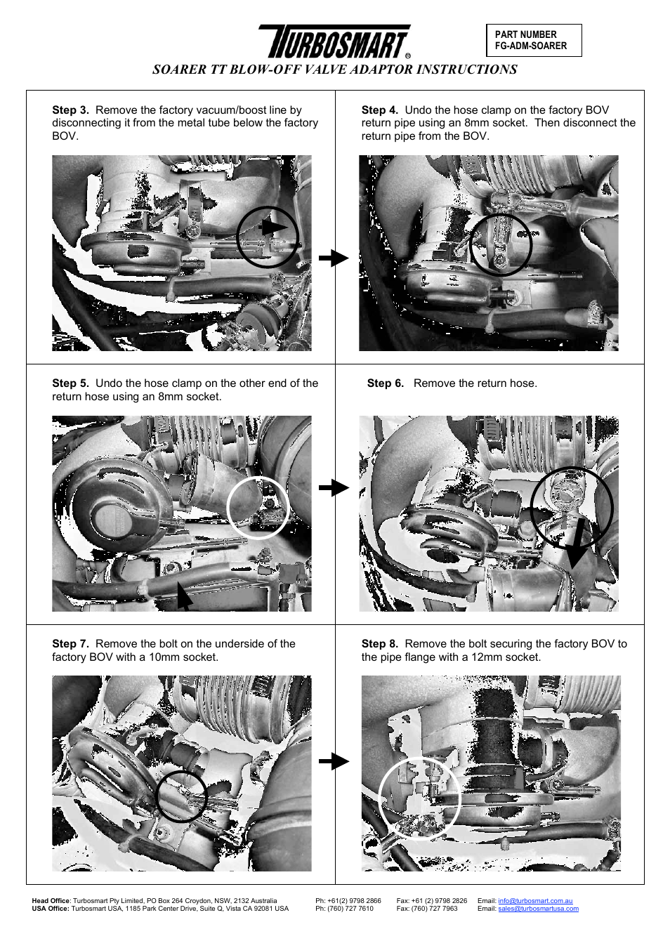 Soarer tt blow-off valve adaptor instructions | Turbosmart BOV ADAPTERS - Toyota Soarer User Manual | Page 2 / 7