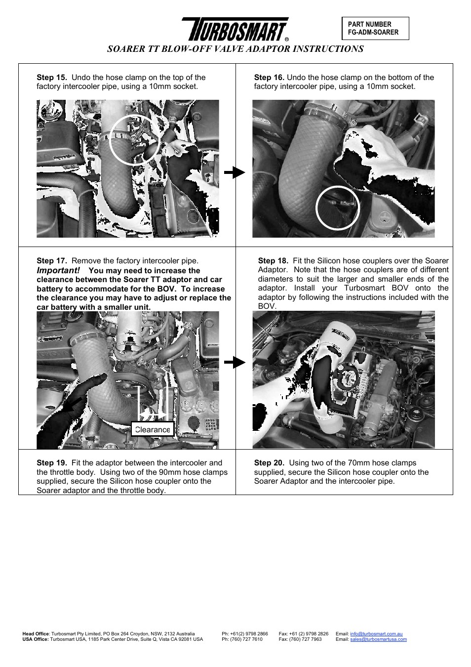 Soarer tt blow-off valve adaptor instructions | Turbosmart BOV ADAPTERS - Toyota Soarer User Manual | Page 4 / 7